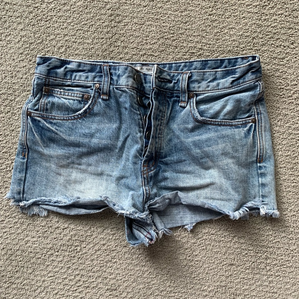 free people jean shorts